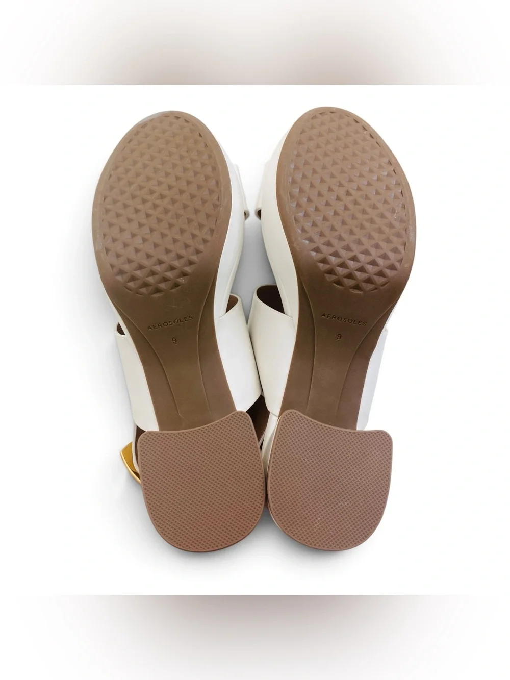 AEROSOLES Camilia Platform Sandals Sz 9M Minimalist Chunky Block Heel